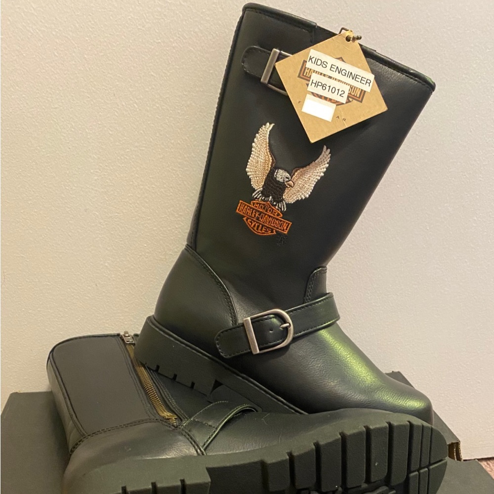 BNIB Kids Harley Davidson Boots Size 3